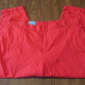 Old Navy XXL 2XL Red Capri Cropped Pant NWT